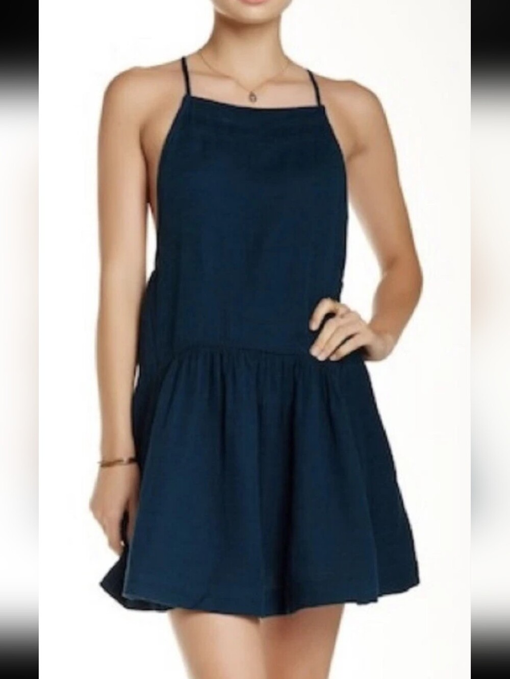 Free People Skipping Stones Thunder Blue Dress
